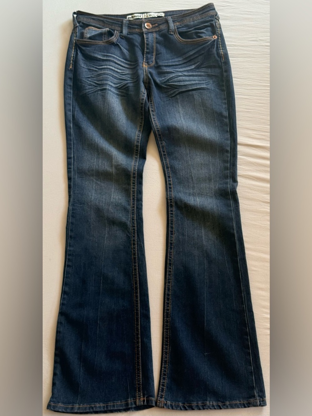 Dollhouse Dark Blue Flared Jeans - Picture 2 of 11